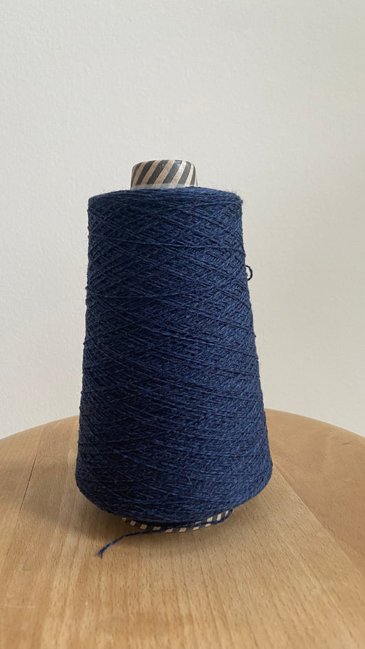 Japanese Silk, Wool, Cashmere - Navy